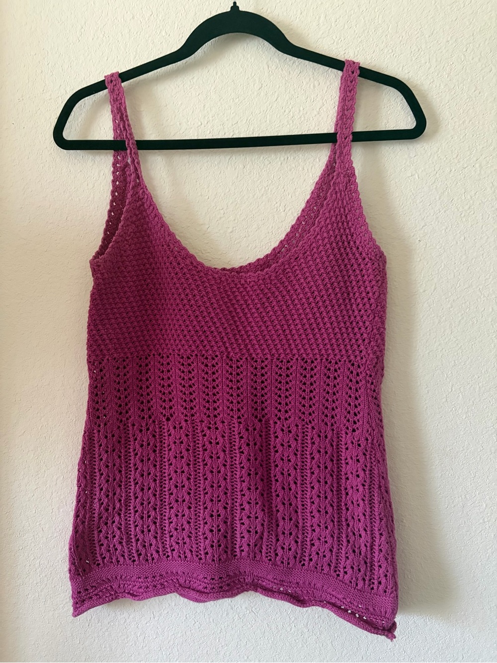 Old Navy Purple Crochet Tank Top XS